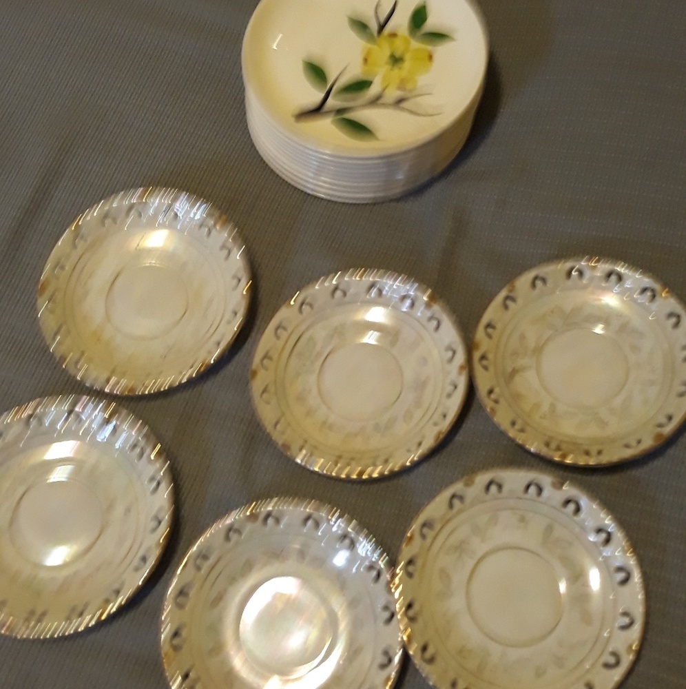 Vintage tea cup plates